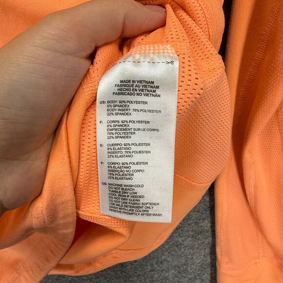 Adidas Activewear Track Jacket Women M Medium Orange Zipper Long Sleeve Active - Picture 4 of 7